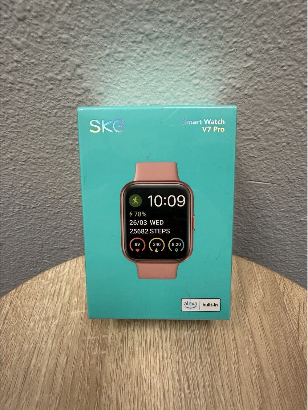 SKG Smart Watch V7 Cyber Alexa Built-in - Pink - *NEW IN BOX*